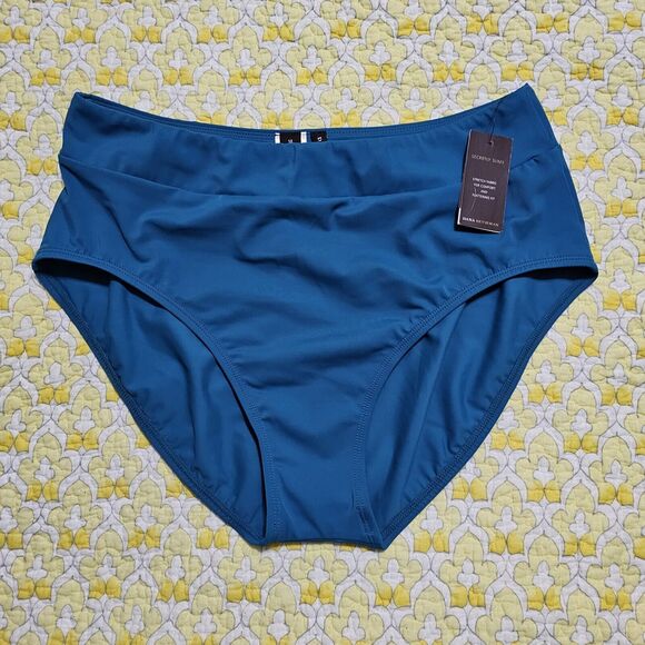 Dana Buchman Turquoise Bikini Bottom Sz 14 NWT Ocean Depths - Picture 1 of 11